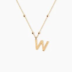 Collier Plaqué Or Jaune Lettra