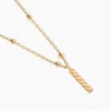 Collier Plaqué Or Jaune Lettra