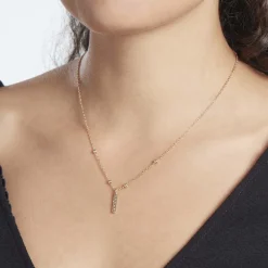 Collier Plaqué Or Jaune Lettra