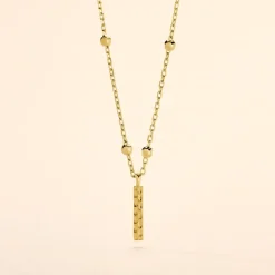 Collier Plaqué Or Jaune Lettra