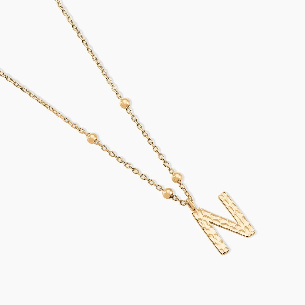 Collier Plaqué Or Jaune Lettra
