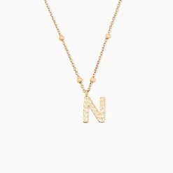 Collier Plaqué Or Jaune Lettra