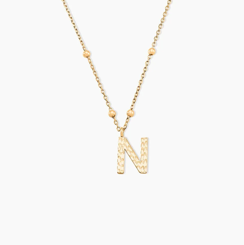 Collier Plaqué Or Jaune Lettra