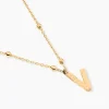 Collier Plaqué Or Jaune Lettra
