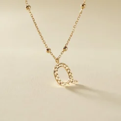 Collier Plaqué Or Jaune Lettra