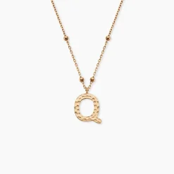 Collier Plaqué Or Jaune Lettra