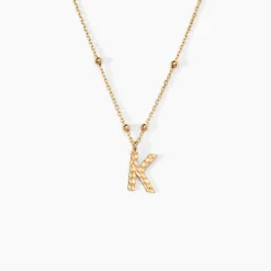 Collier Plaqué Or Jaune Lettra
