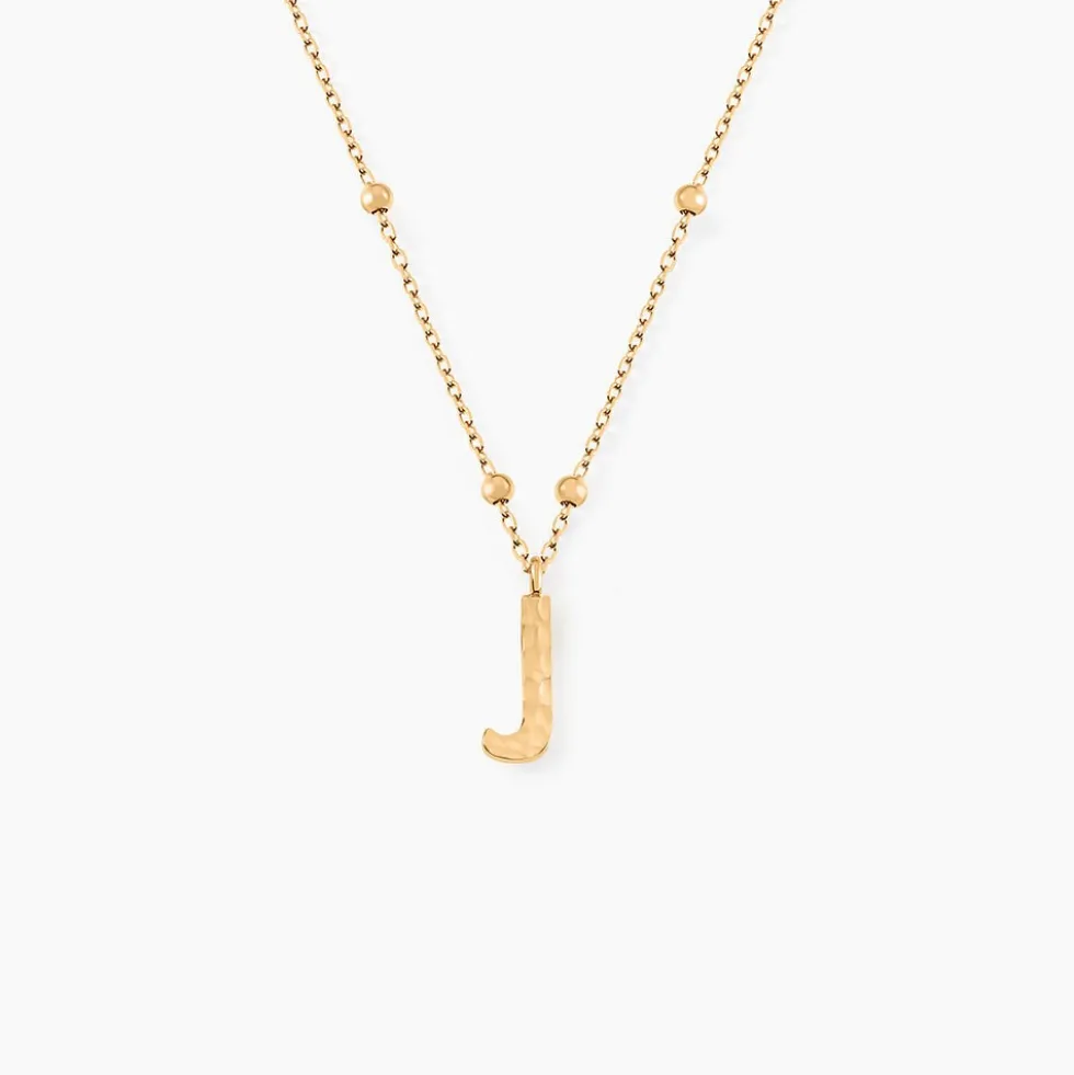Collier Plaqué Or Jaune Lettra