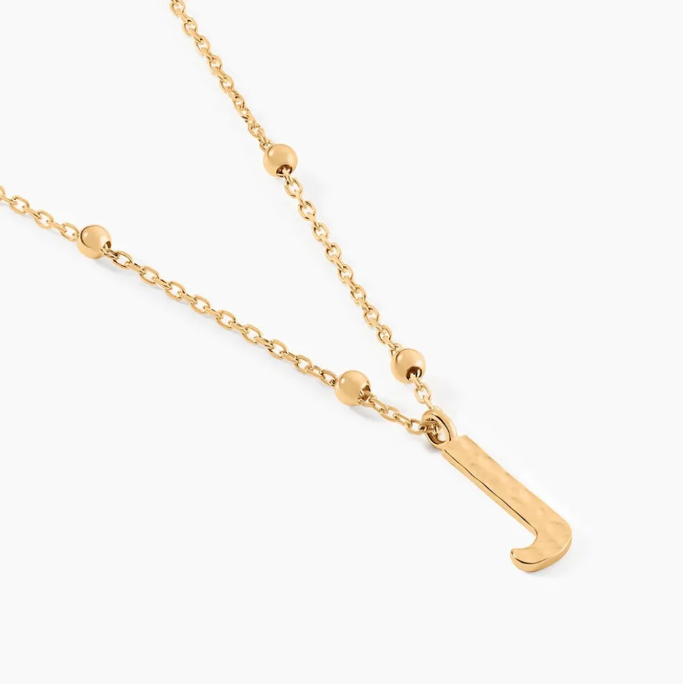 Collier Plaqué Or Jaune Lettra