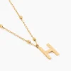 Collier Plaqué Or Jaune Lettra