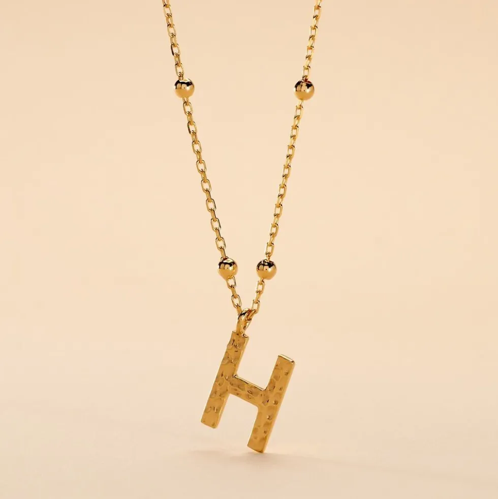 Collier Plaqué Or Jaune Lettra
