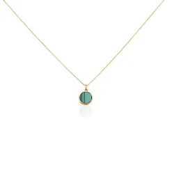 Collier Plaqué Or Neassa Malachite