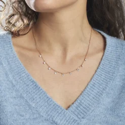 Collier Plaqué Or Oxydes De Zirconium