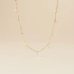 Collier Plaqué Or Oxydes De Zirconium