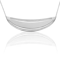 Collier Plastron Tamara Acier Blanc