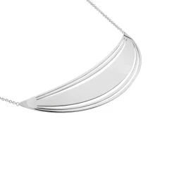 Collier Plastron Tamara Acier Blanc
