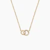 Collier Poeae Plaqué Or Jaune Oxyde De Zirconium