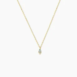 Collier Poem Argent Jaune Topaze Oxyde De Zirconium