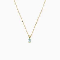 Collier Poem Argent Jaune Topaze