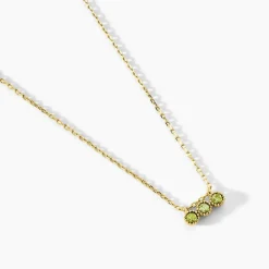 Collier Poem Argent Jaune Péridot