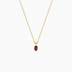 Collier Poem Argent Jaune Tourmaline