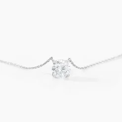 Collier Ponama Or Blanc Oxyde De Zirconium