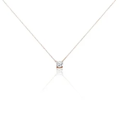 Collier Ponama Or Rose Oxyde De Zirconium