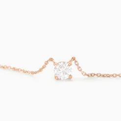 Collier Ponama Or Rose Oxyde De Zirconium
