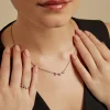 Collier Poésie Rosée Plaque Or Jaune Oxyde De Zirconium
