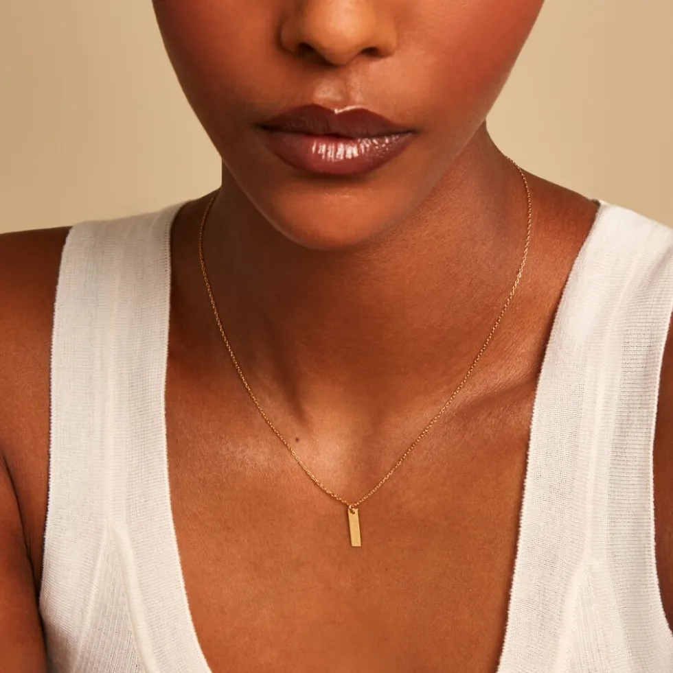 Collier Promesse Plaqué Or Jaune
