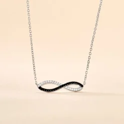 Collier Prudentia Argent Blanc Oxyde De Zirconium