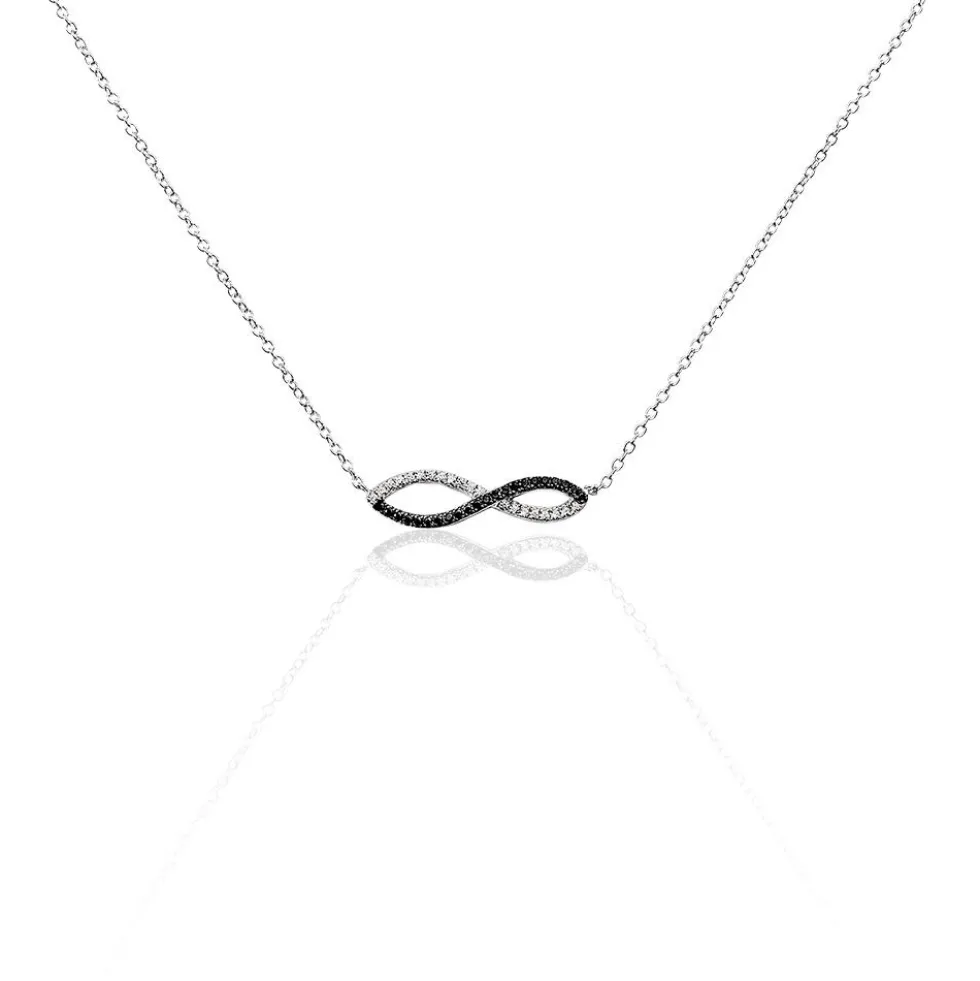 Collier Prudentia Argent Blanc Oxyde De Zirconium