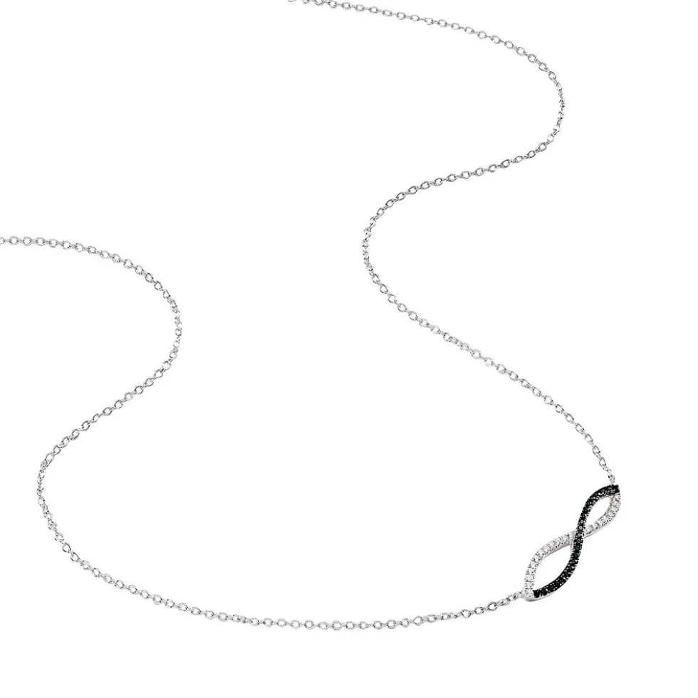 Collier Prudentia Argent Blanc Oxyde De Zirconium