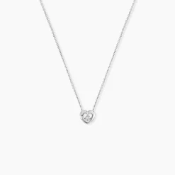 Collier Purete Or Blanc Diamant