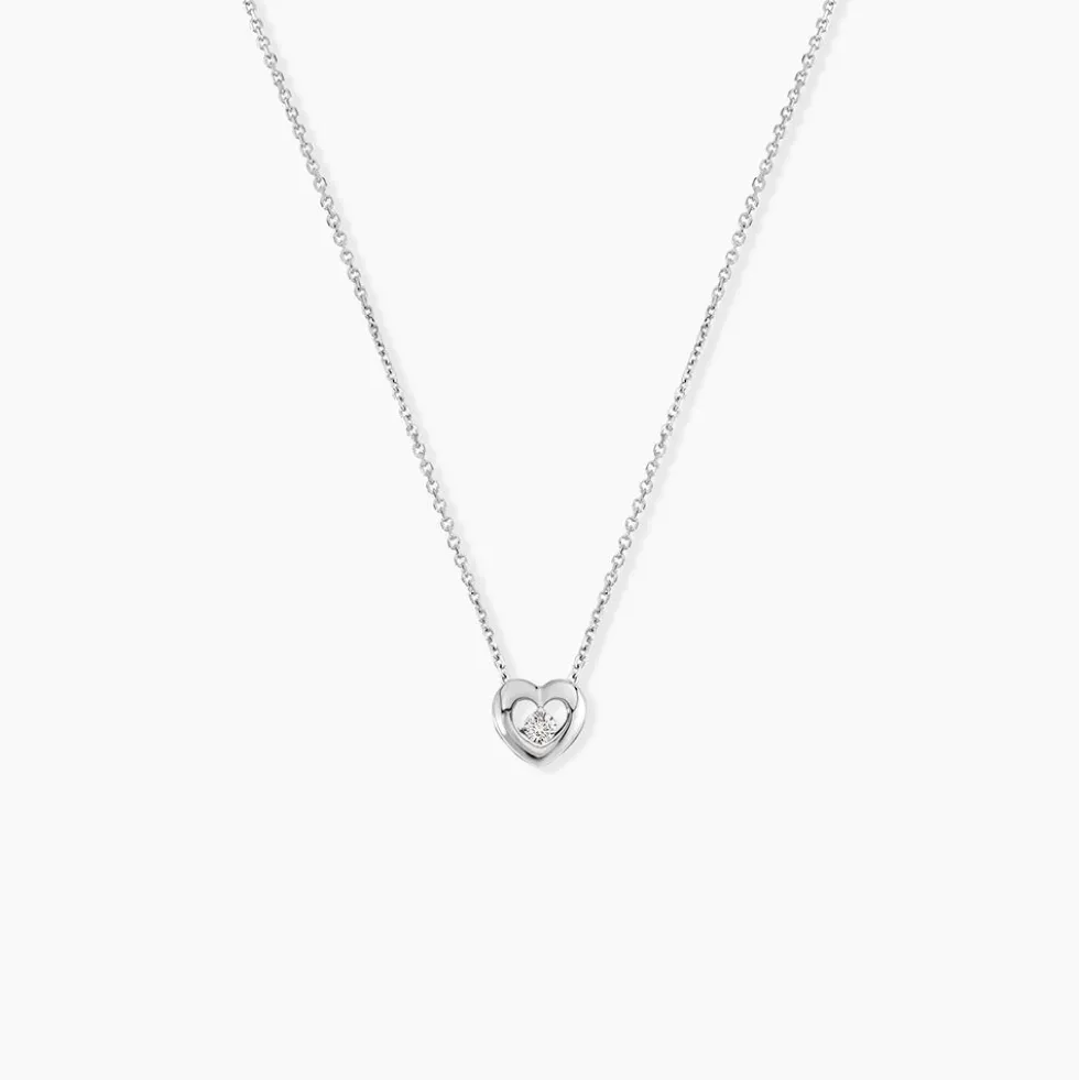 Collier Purete Or Blanc Diamant