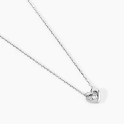 Collier Purete Or Blanc Diamant