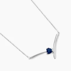 Collier Renaldine Or Blanc Saphir