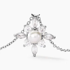 Collier Rhoda Argent Blanc Perle De Culture Oxyde De Zirconium