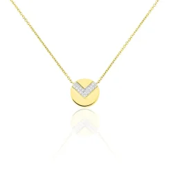 Collier Ruby Or Jaune Diamant