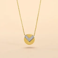 Collier Ruby Or Jaune Diamant