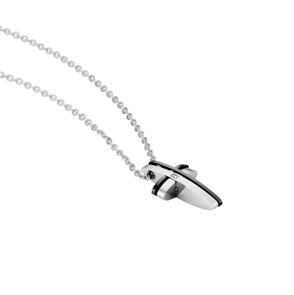 Collier Ruya Acier Bicolore Oxyde De Zirconium