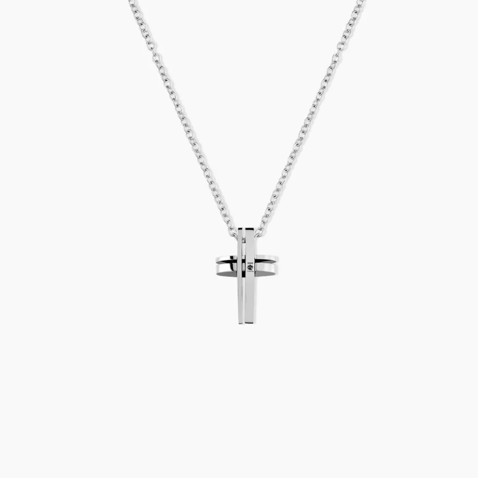 Collier Ruya Acier Blanc Oxyde De Zirconium