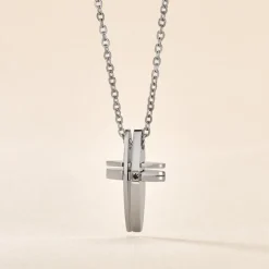 Collier Ruya Acier Blanc Oxyde De Zirconium