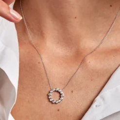 Collier Ryo Argent Blanc Oxyde De Zirconium