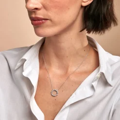 Collier Ryo Argent Blanc Oxyde De Zirconium
