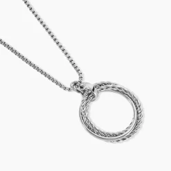 Collier Sautoir Acier Blanc Galaad