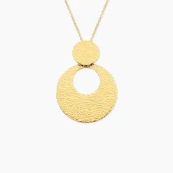 Collier Sautoir Acier Doré Roslin