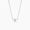 Collier Saya Argent Blanc Oxyde De Zirconium