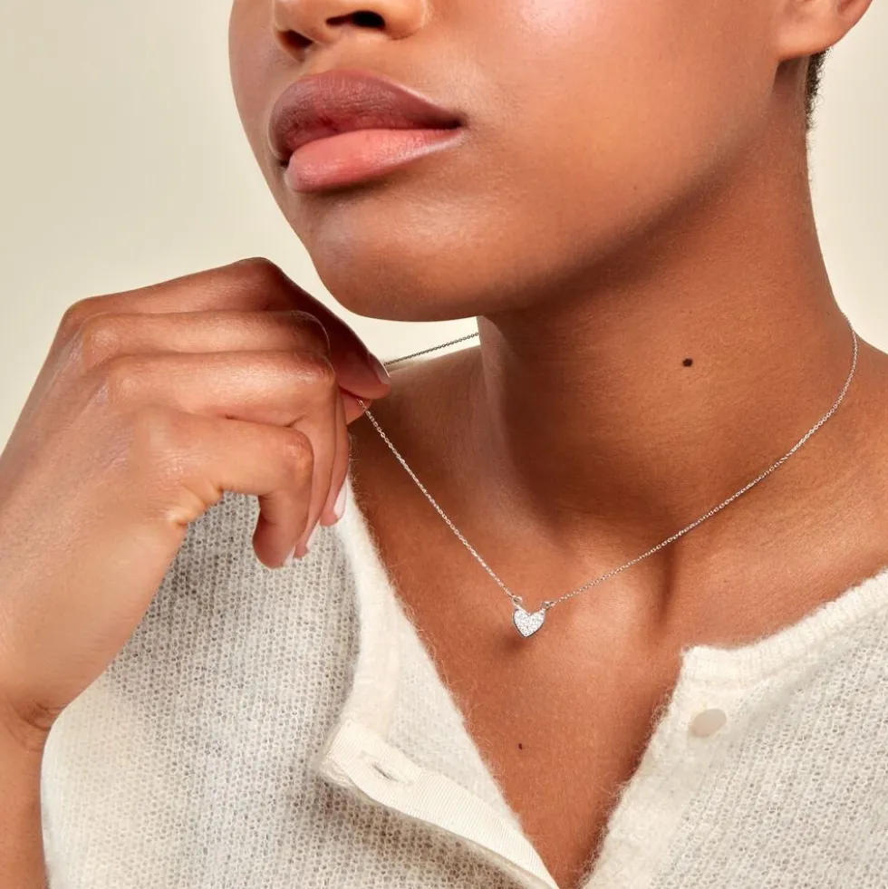 Collier Seya Argent Blanc Oxyde De Zirconium