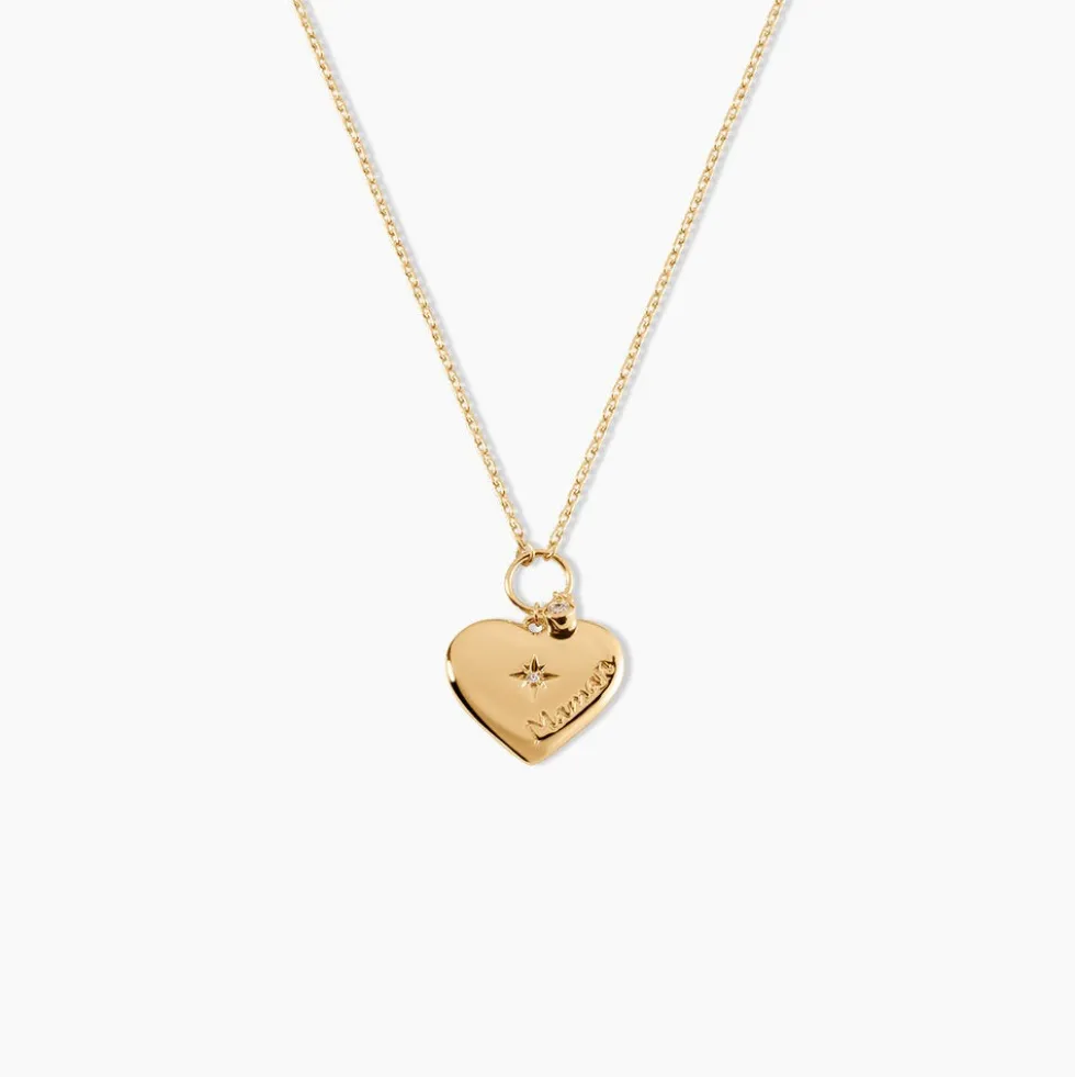 Collier Shima Plaque Or Jaune Oxyde De Zirconium